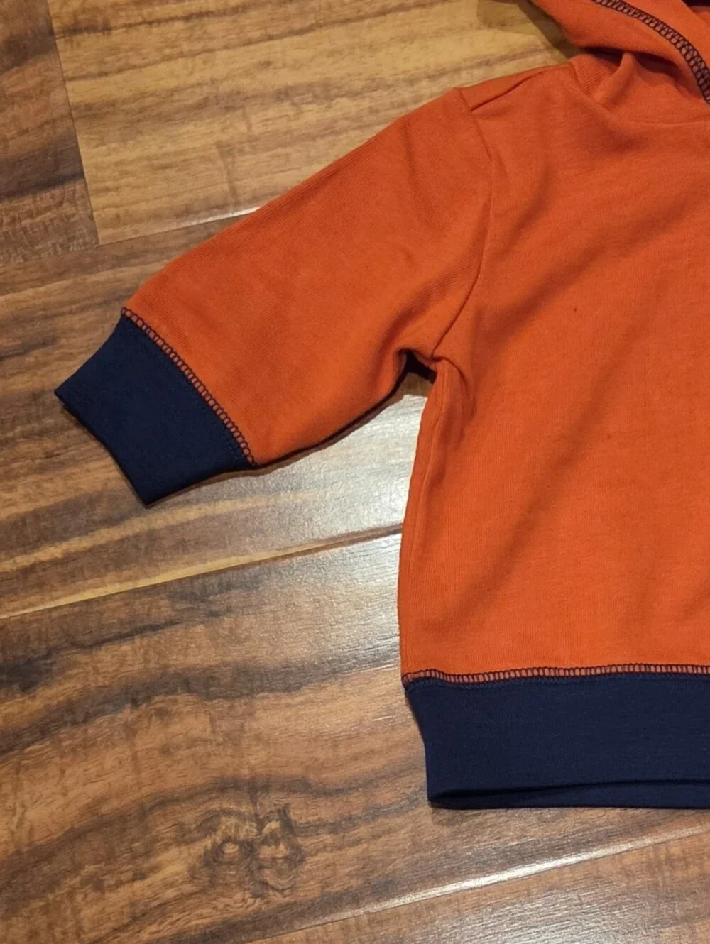 Gymboree NWT 0-3 Months Orange/Navy Hoodie Sweatshirt & Striped Dino Sweater Hat